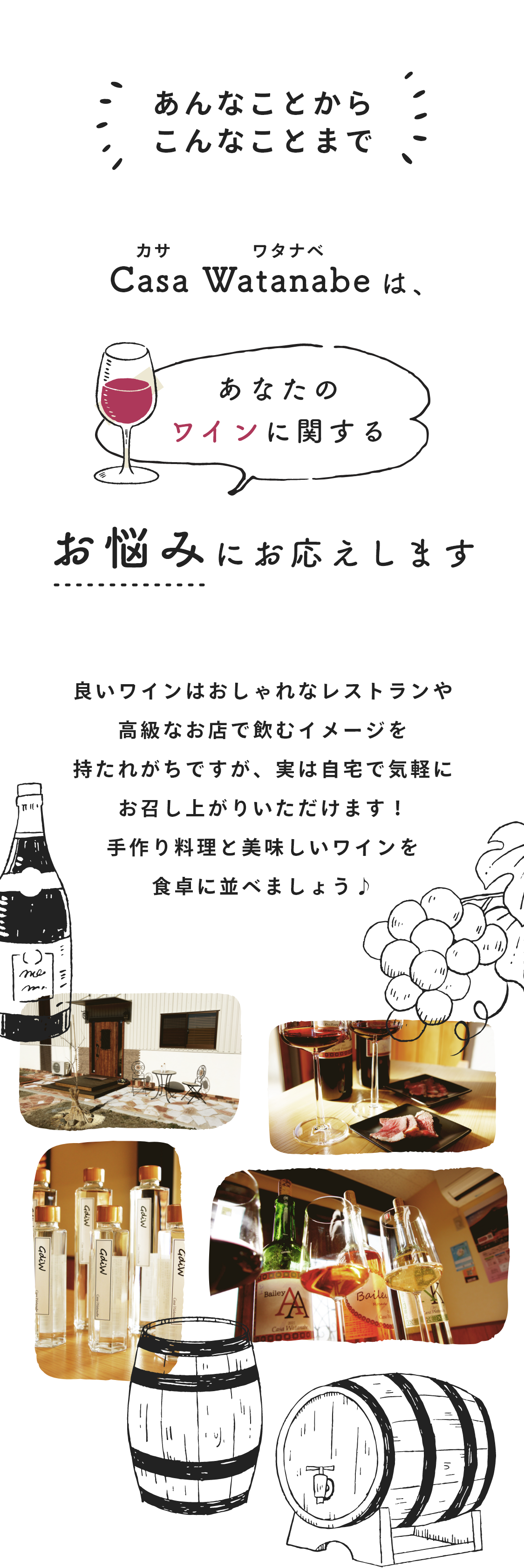 あなたのワインに関するお悩みにお応えします